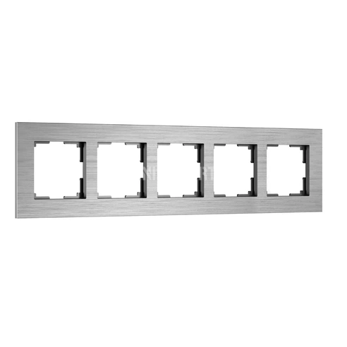 Рамка на 5 постов AluMax (алюминий) W0053506