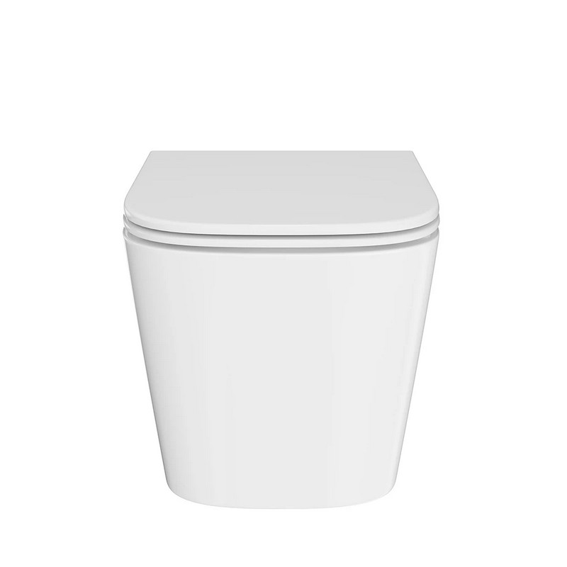 CU.wc.02 Унитаз CUBO подвесной безободковый с крепежом и сиденьем, белый глянцевый