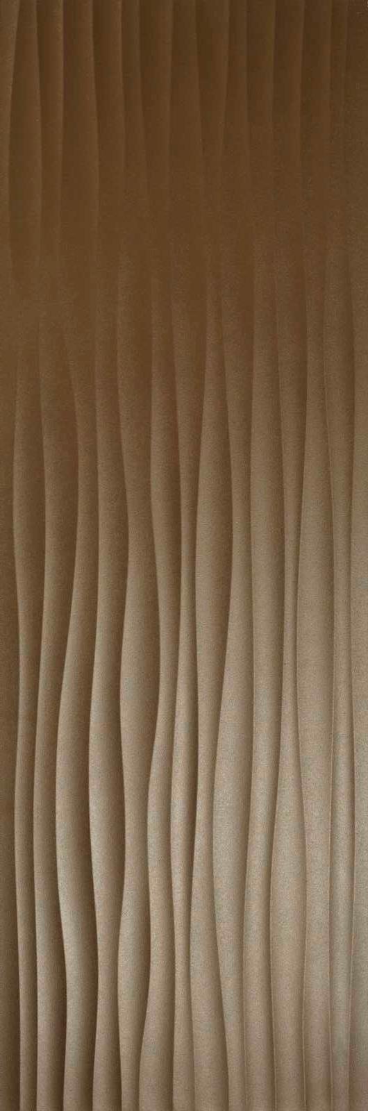 Керамическая плитка Marazzi Italy Плитка Eclettica Bronze Struttura Wave 3D 40x120