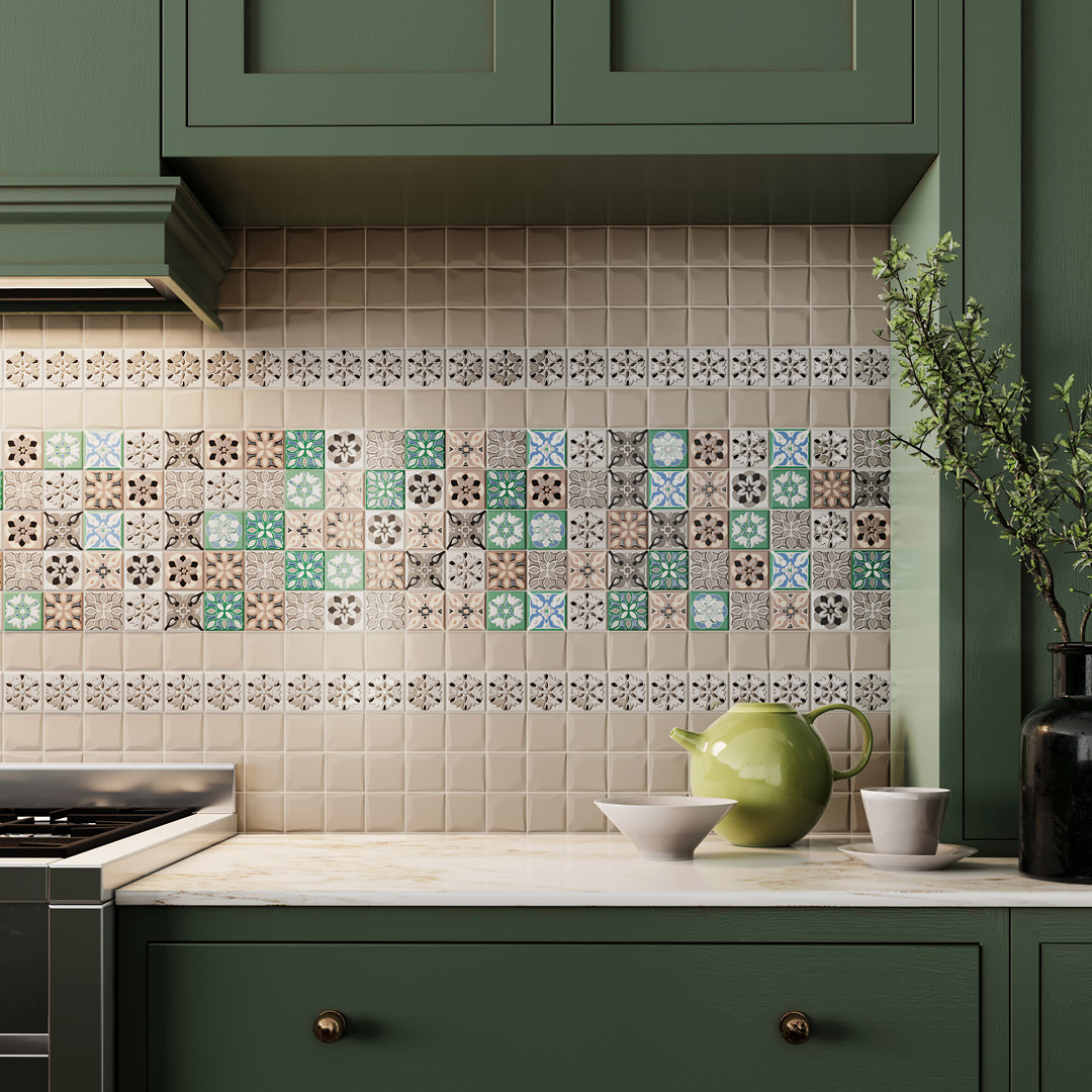 Керамическая плитка Kerama Marazzi Вставка Анвер 1 серый 4,85х4,85