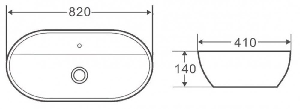 Раковина BelBagno BB1347 накладная 82х41х14 см