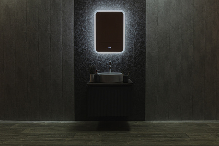 Зеркало Silver Mirrors Stiv - Lite 500х700 - 2 (открытая подсветка, cенсорный выключатель, подогрев)