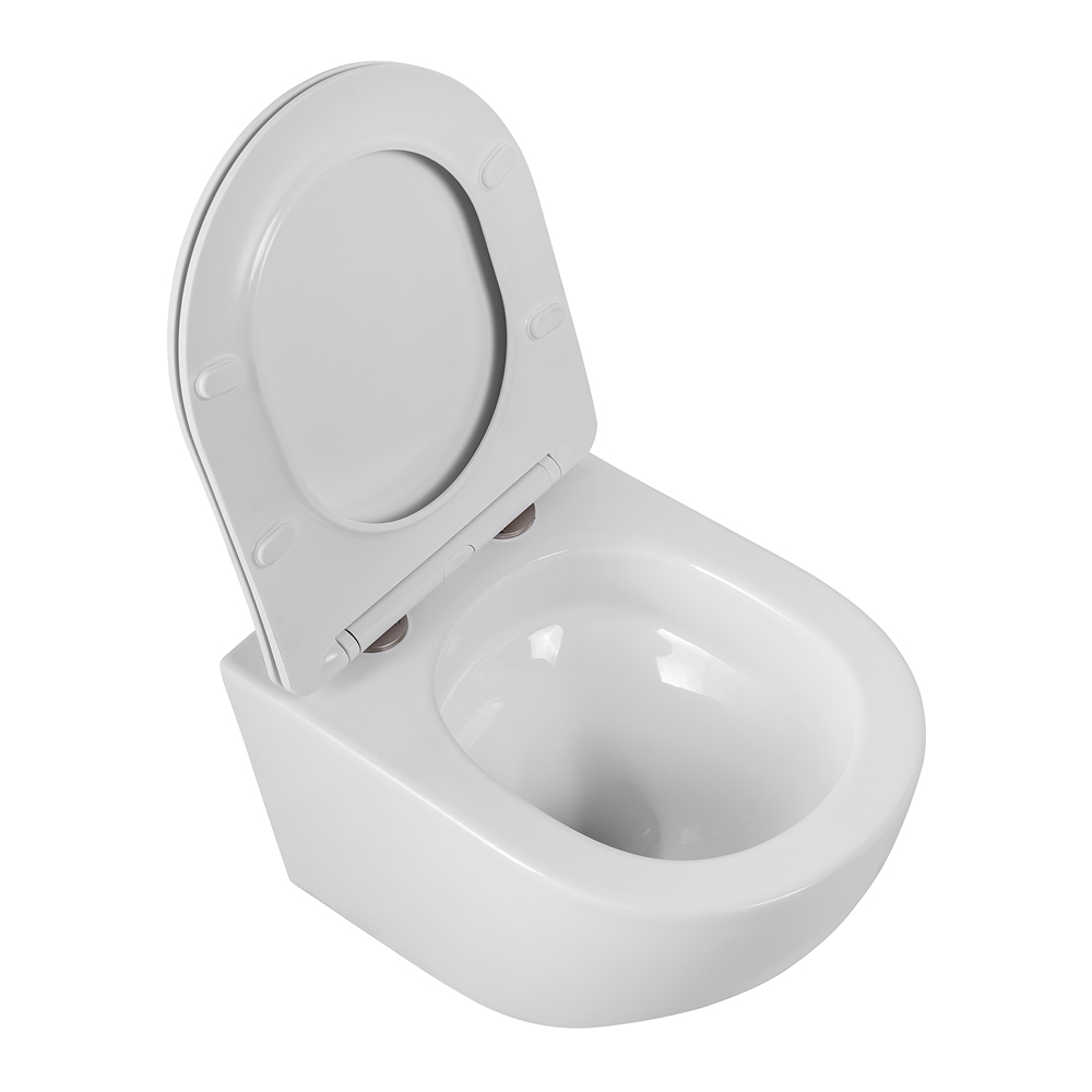 Унитаз подвесной безободковый BelBagno Sfera-R BB046CH-TOR/SC с крышкой-сиденьем микролифт, белый