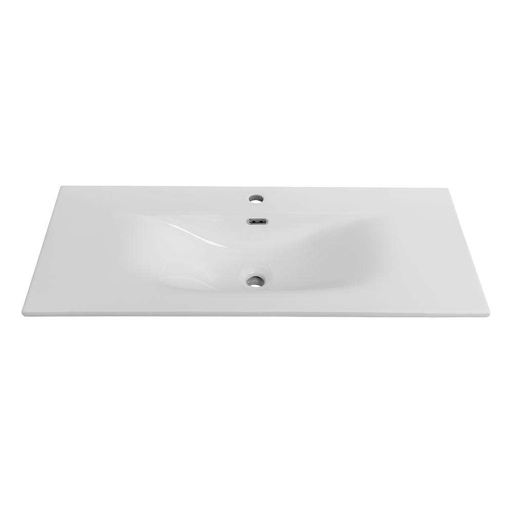 Раковина BelBagno 101 см BB-8099-3-100 белая