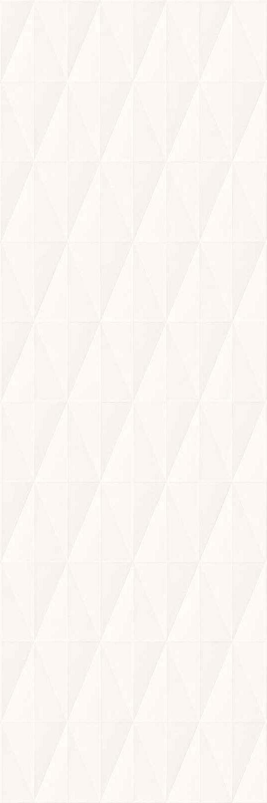 Керамическая плитка Marazzi Italy Плитка Eclettica White Struttura Diamond 3D 40x120