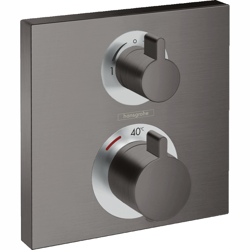 Термостат для душа Hansgrohe RainSelect 15714340 2 потребителя черный матовый/хром
