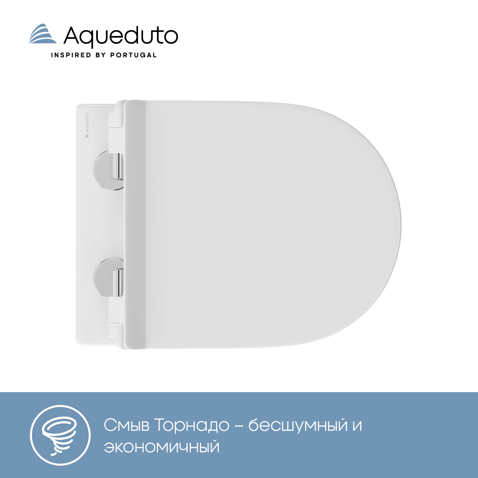 Унитаз подвесной безободковый Aqueduto Ovo OVOT0110 с крышкой-сиденьем микролифт, глянцевый белый