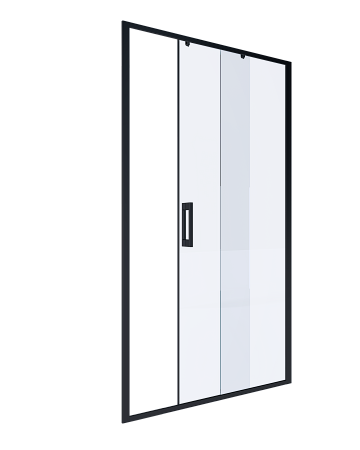 Дверь в нишу Alex Baitler AB61B120 (1200*2000) прозрачное, двери раздвижные, проф черный