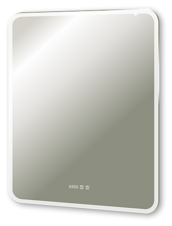 Зеркало Silver Mirrors Стив 800х1000 - 3 вертикальный (двойной подогрев, часы, сенсорный выключатель