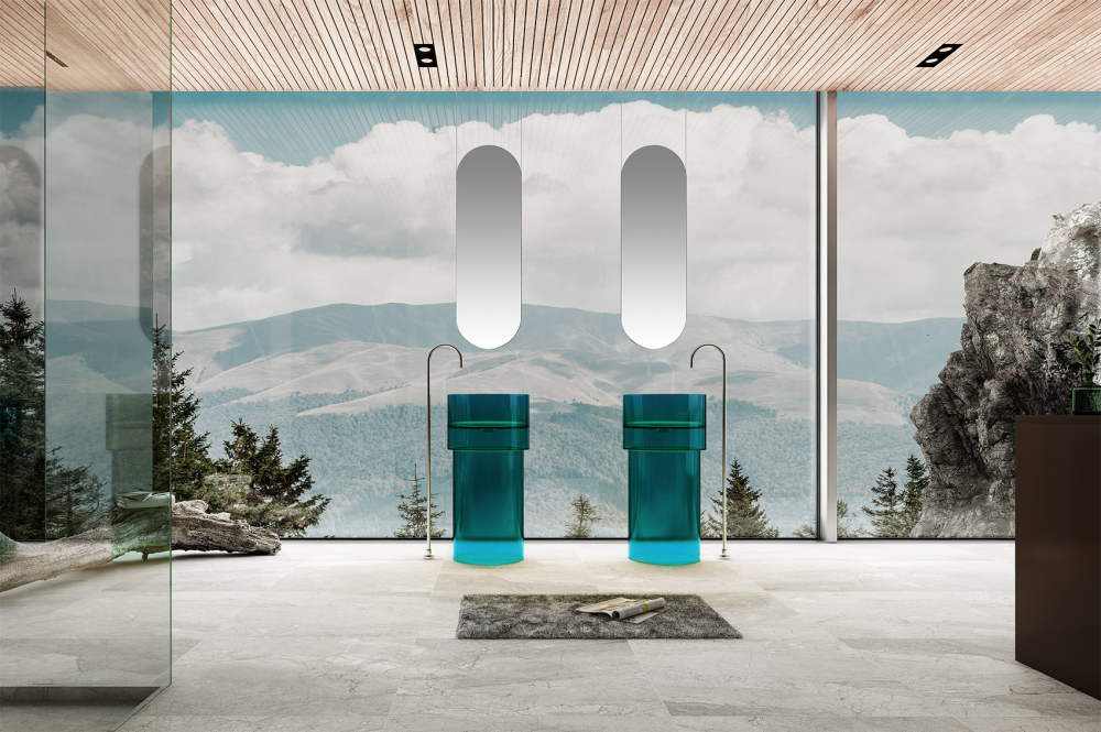 Раковина Abber Kristall 45 см AT2701Aquamarin бирюзовая