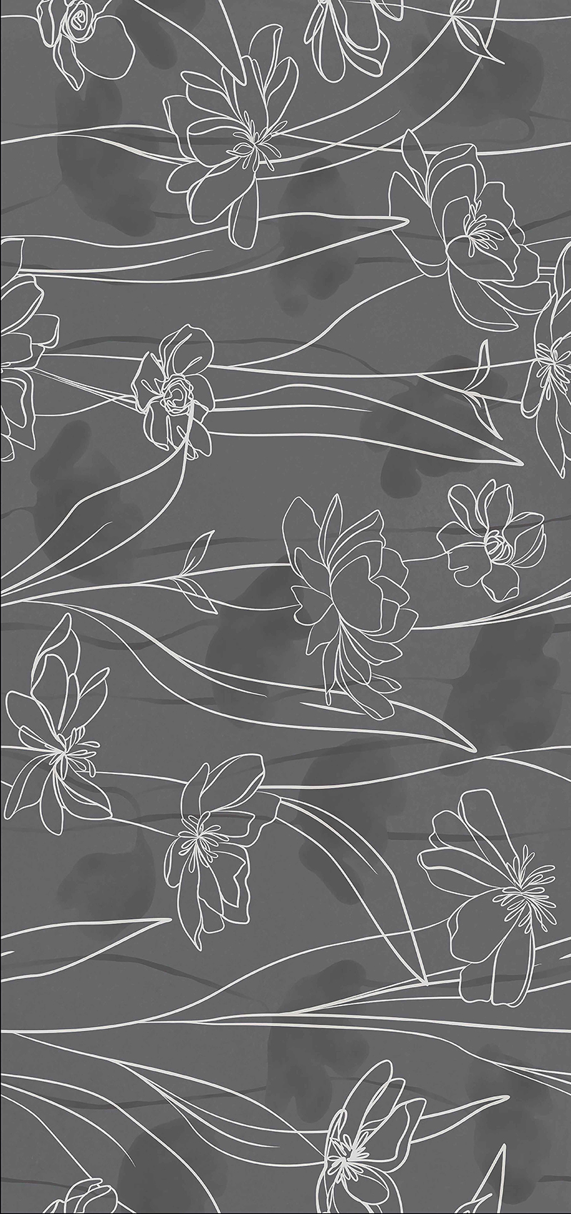 Керамогранит Meissen Floresta 17552 цветы серый ректификат 60x120