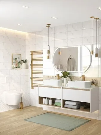 Зеркало LED 090 design 100x60 с подсветкой с антизапотеванием овальное