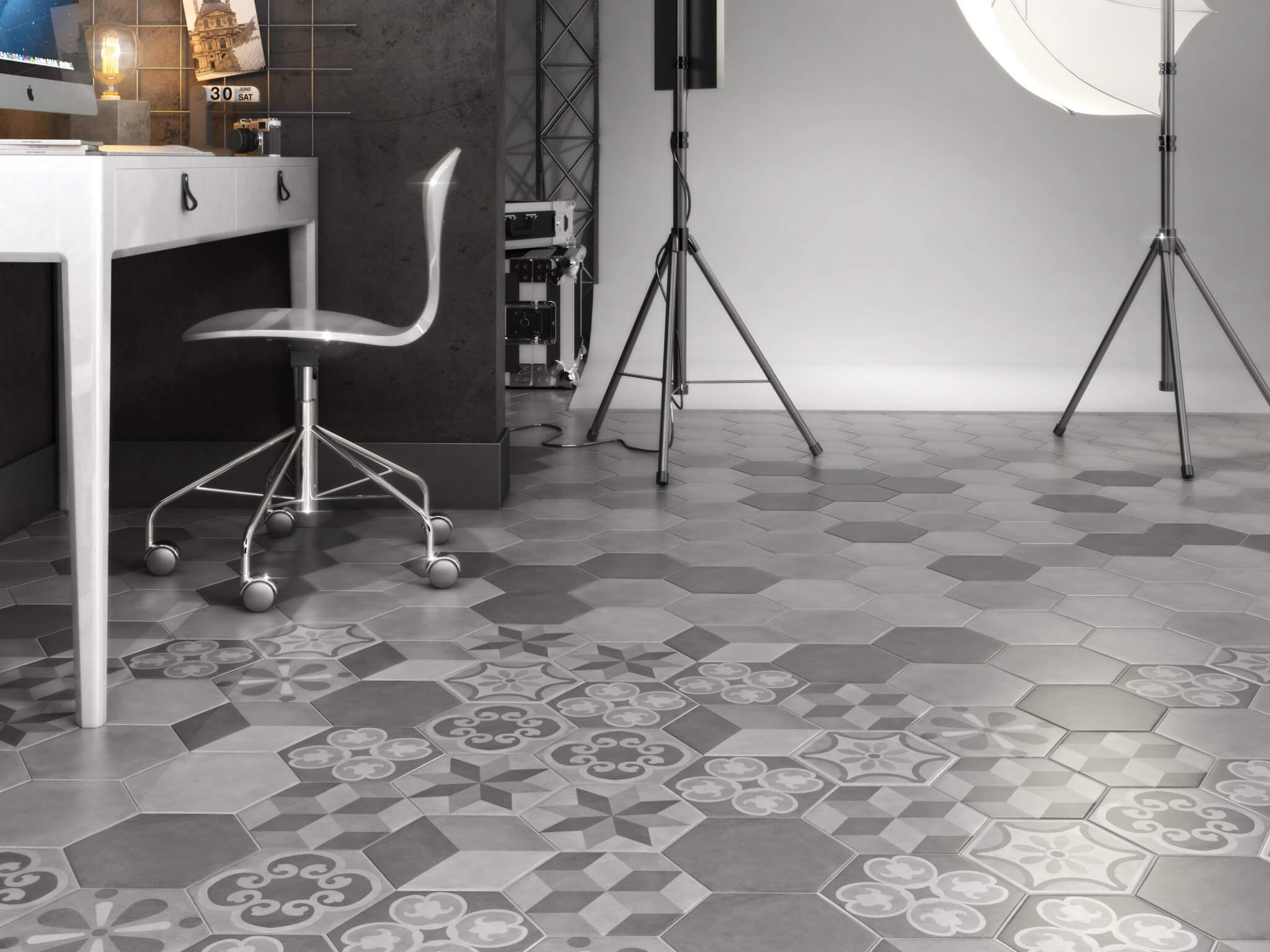 Керамогранит Kerama Marazzi Пуату серый 20х23,1