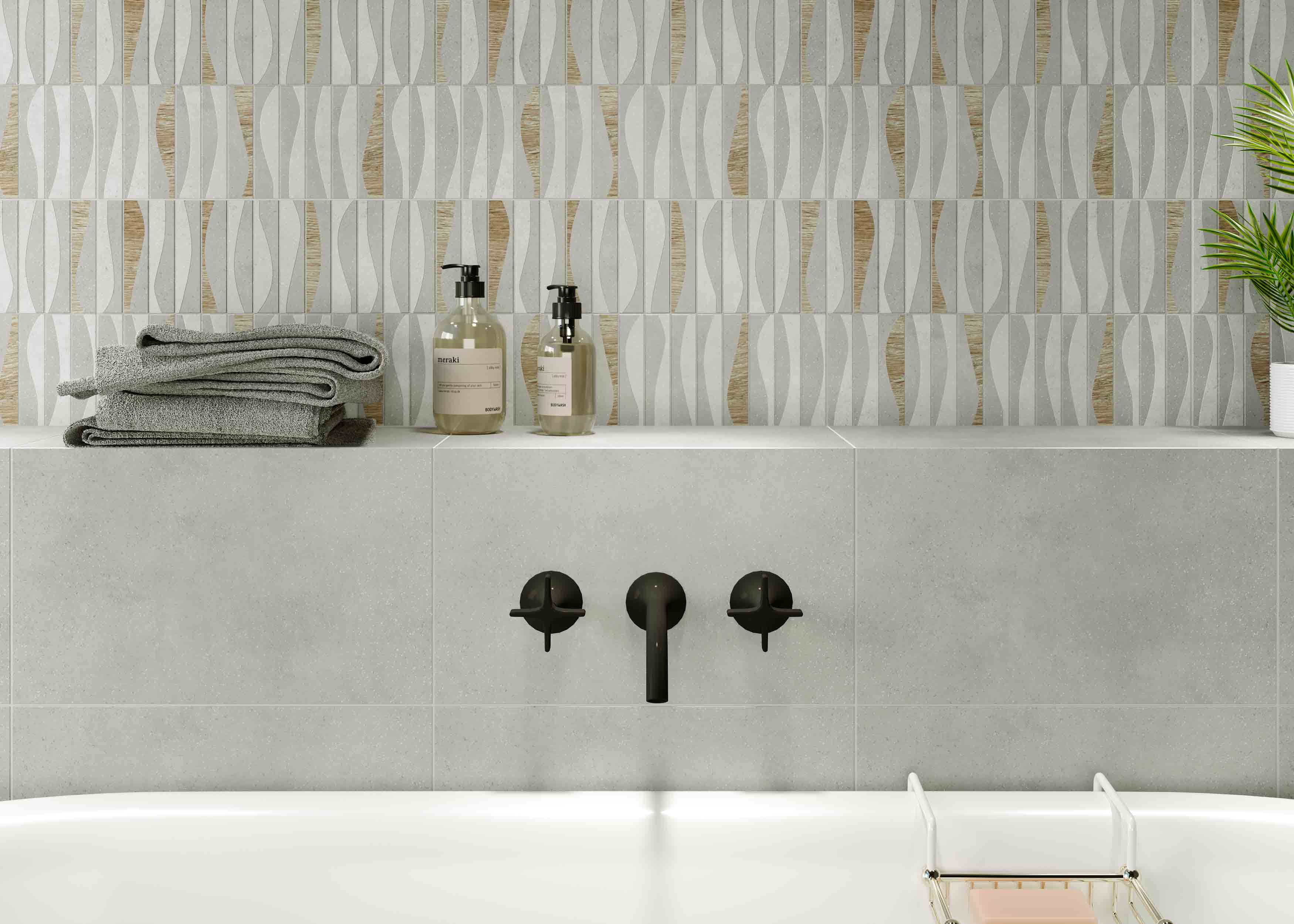 Керамическая плитка Creto Плитка Misty light 25х40