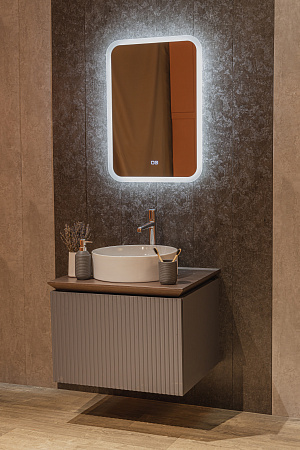 Зеркало Silver Mirrors Stiv - Lite 500х700 - 2 (открытая подсветка, cенсорный выключатель, подогрев)