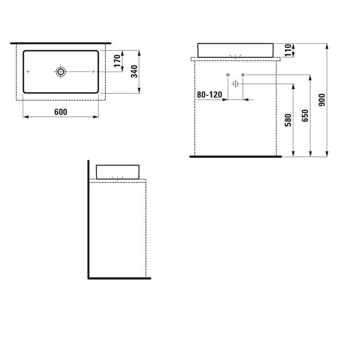 Раковина Laufen Living Square 8.1143.4.000.112.1