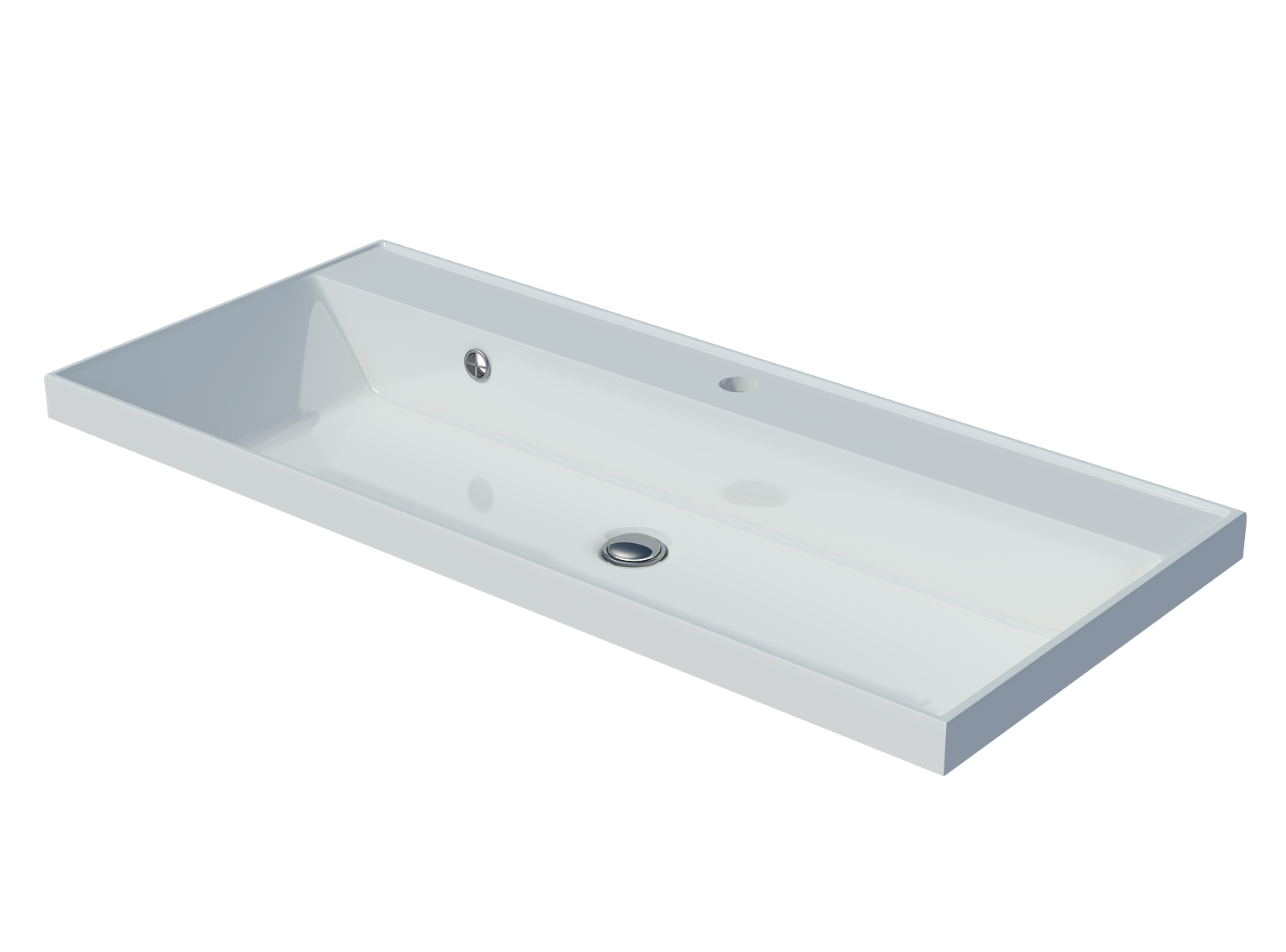 Раковина AQUAme Classica 100 см 4627173210201 белая