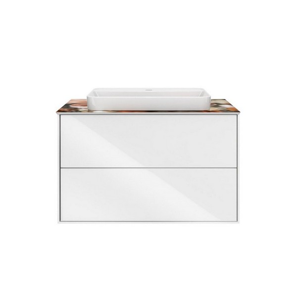 PLB.M.80.2/WHT Тумба PLAZA Modern подвесная 80 белый 2 ящика