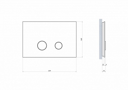 Кнопка Cersanit STERO для LINK PRO/VECTOR/LINK/HI-TEC стекло белый