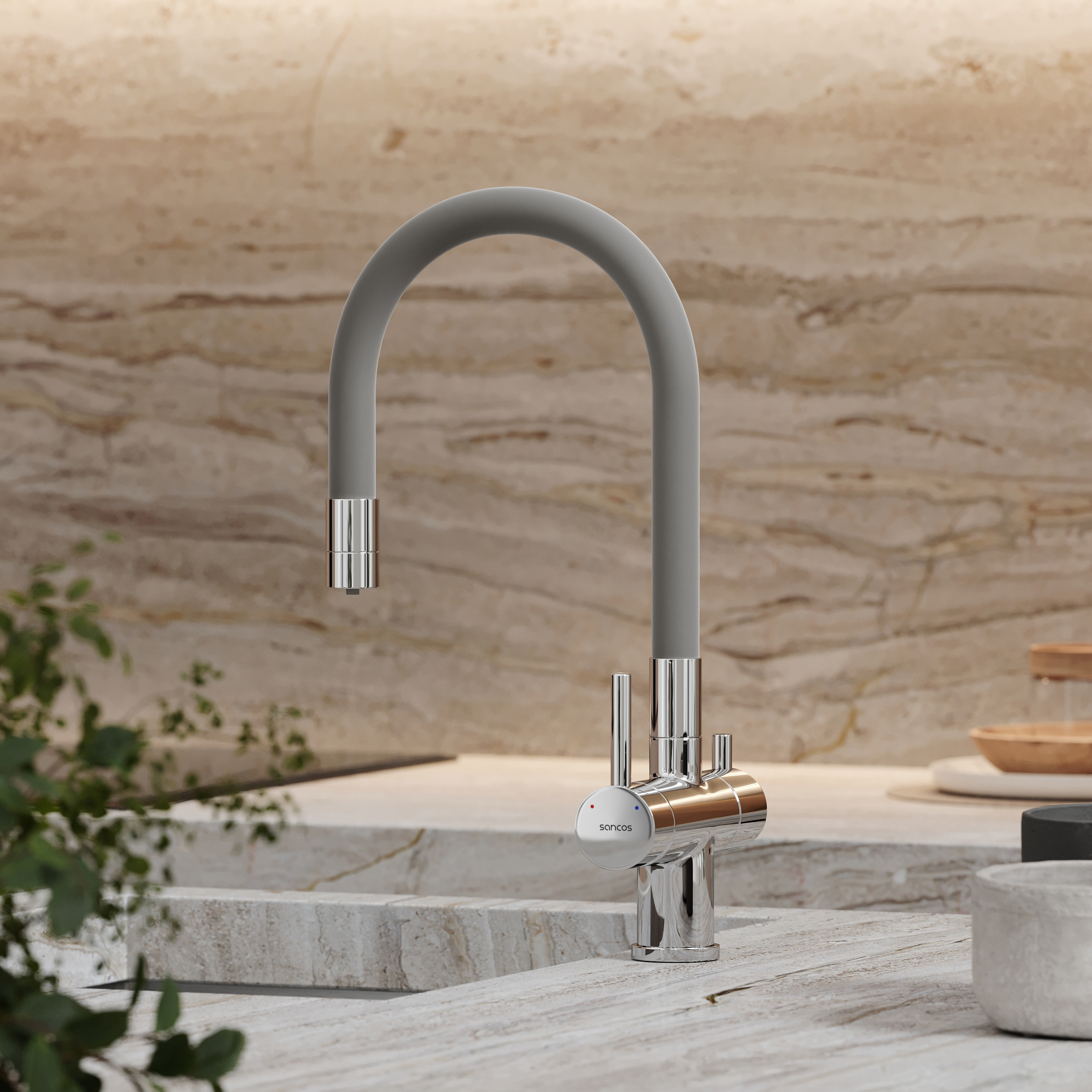 Смеситель для кухонной мойки Sancos Lucia SC4004CH глянцевый хром