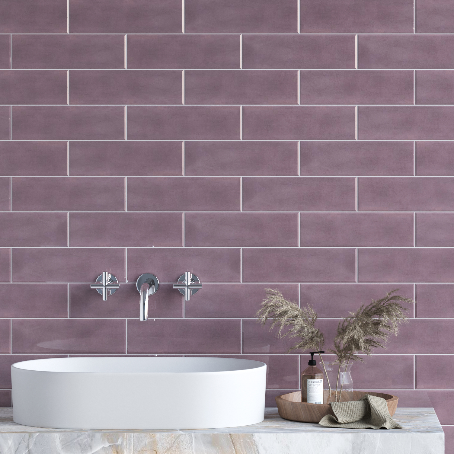 Керамическая плитка Kerama Marazzi Плитка Монпарнас сиреневый 8,5x28,5