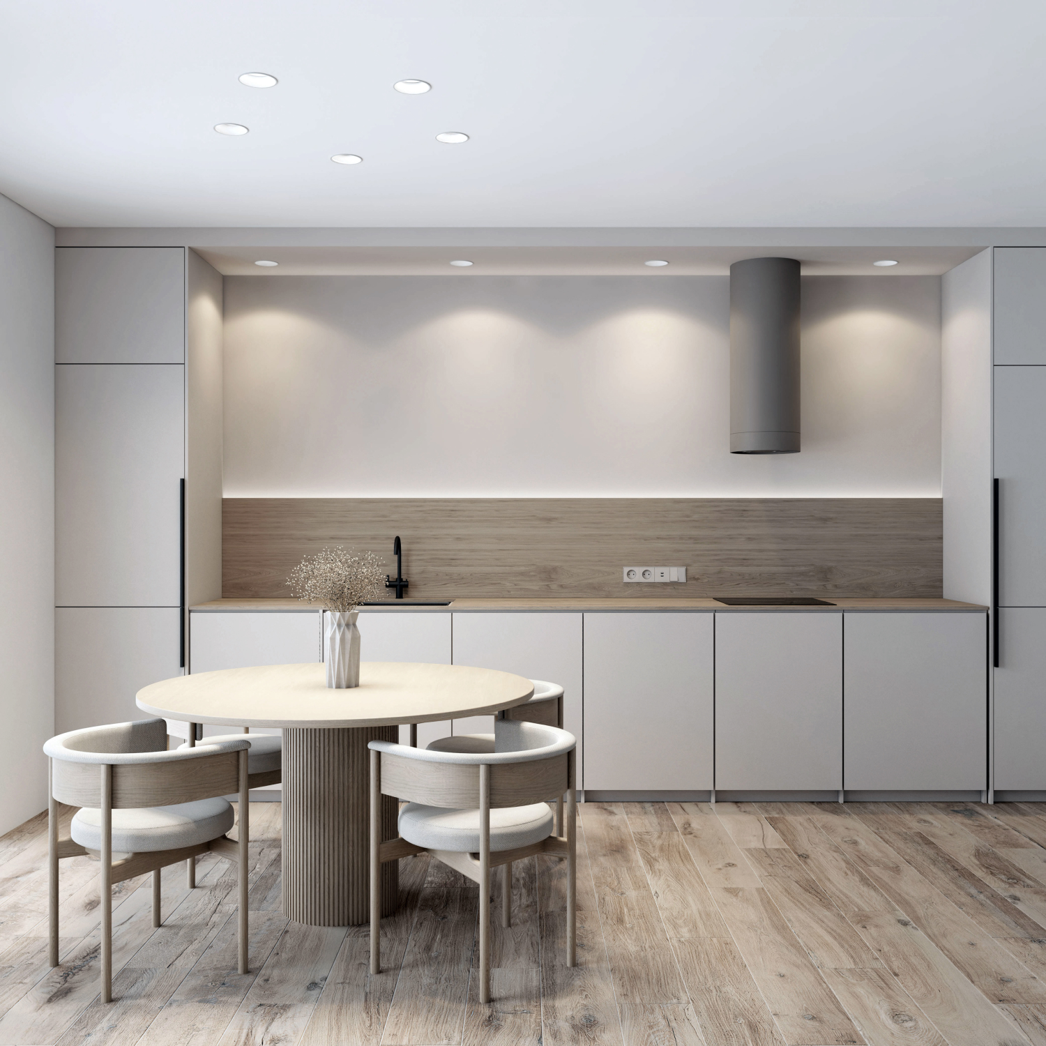 Точечный встраиваемый влагозащищенный светильник TRIM DK2450-WH