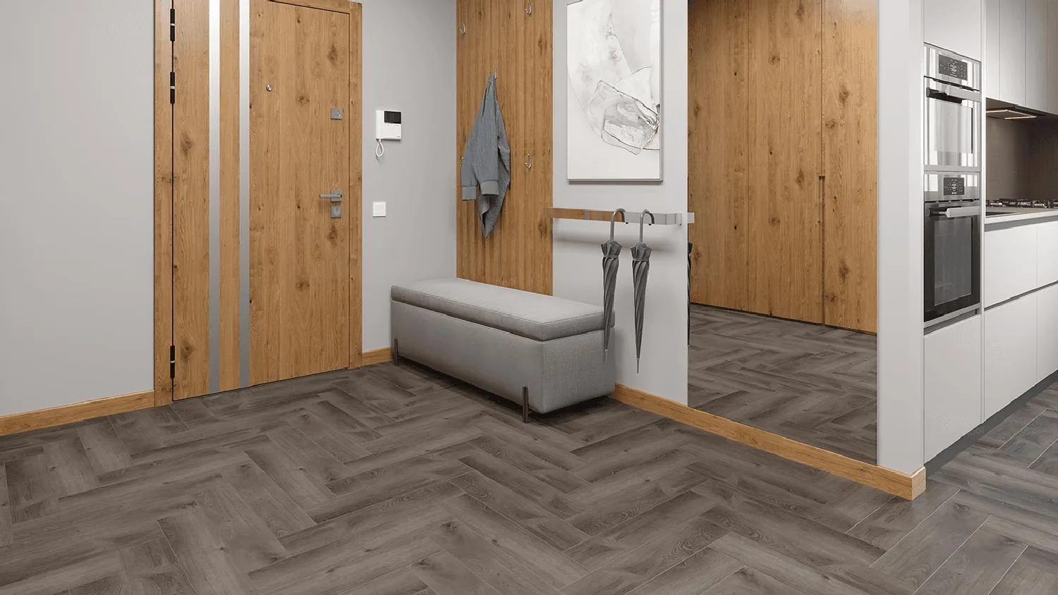 LVT плитка Дуб Мерга ECO 16-13