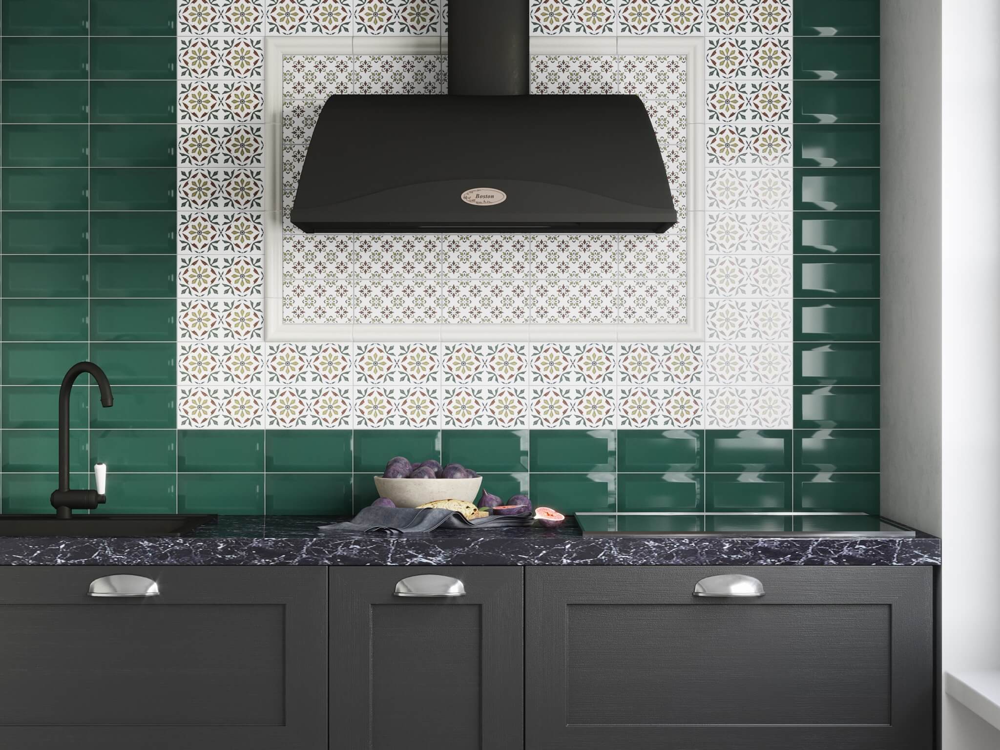 Керамическая плитка Kerama Marazzi Декор Клемансо бирюзовый 15х15