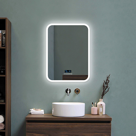 Зеркало Silver Mirrors Стив 600х800 - 6 вертикальный (модуль мфм, подогрев,сенсорный выключатель)