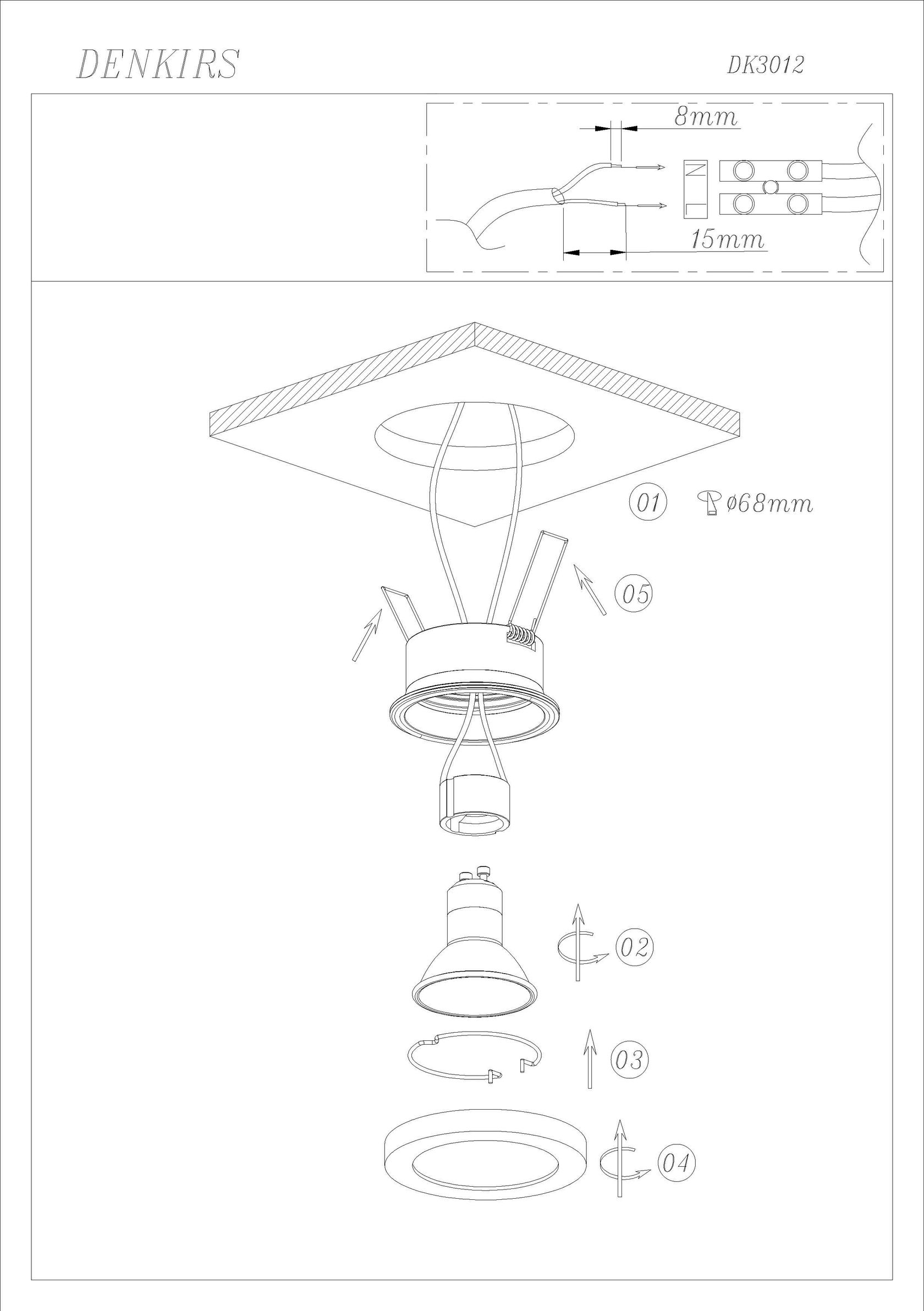 Влагозащищенный светильник Denkirs DK3012-AL