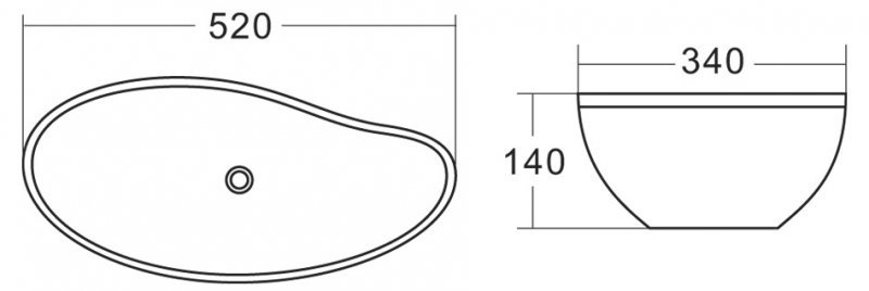 Раковина BelBagno 52, BB1362