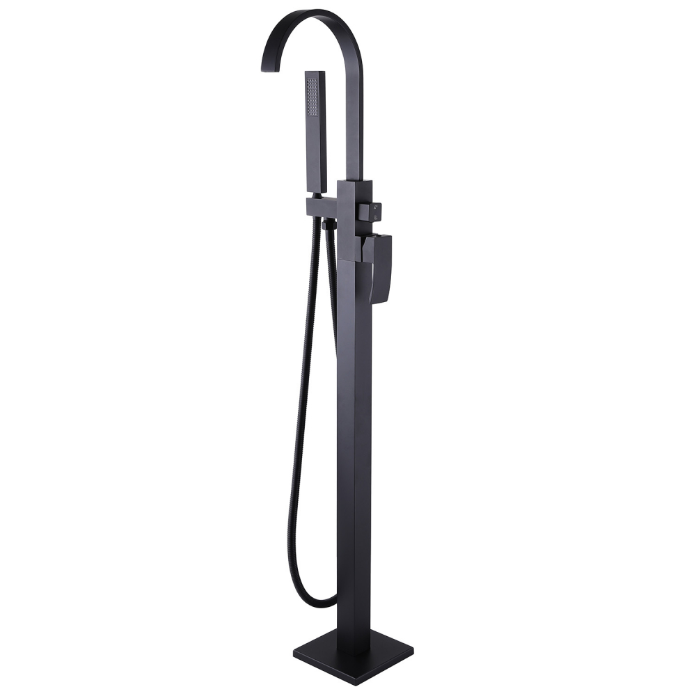 Смеситель для ванны с душем Abber Wasserfall AF8615B матовый черный