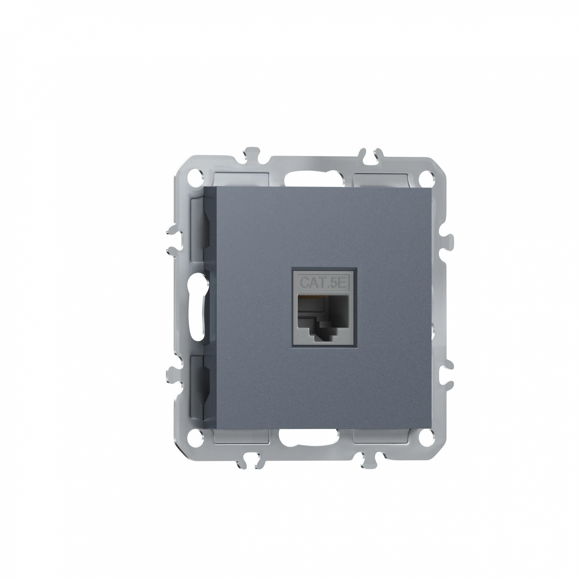 Розетка RJ45 cat.5,  компьютерная на 1 выход,  цвет сталь,  серия A07 Donel