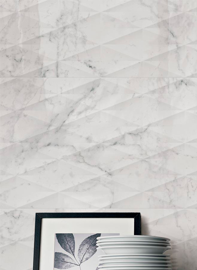 Керамическая плитка Marazzi Italy Плитка Allmarble Wall Altissimo Struttura Pave 3D Lux 40х120