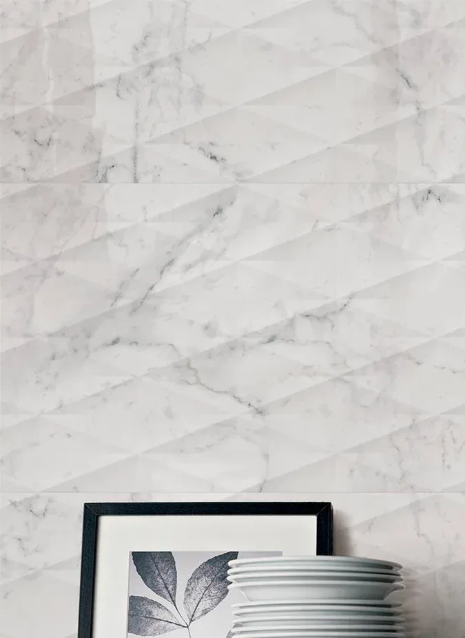 Керамическая плитка Marazzi Italy Плитка Allmarble Wall Altissimo Struttura Pave 3D Lux 40х120