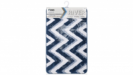 Fixsen RIVER FX-5004M Коврик для ванной 1-ый темно-синий