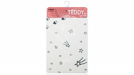 Fixsen TEDDY FX-6001S Коврик для ванной 1-ый белый (50х80см) TEDDY SKY
