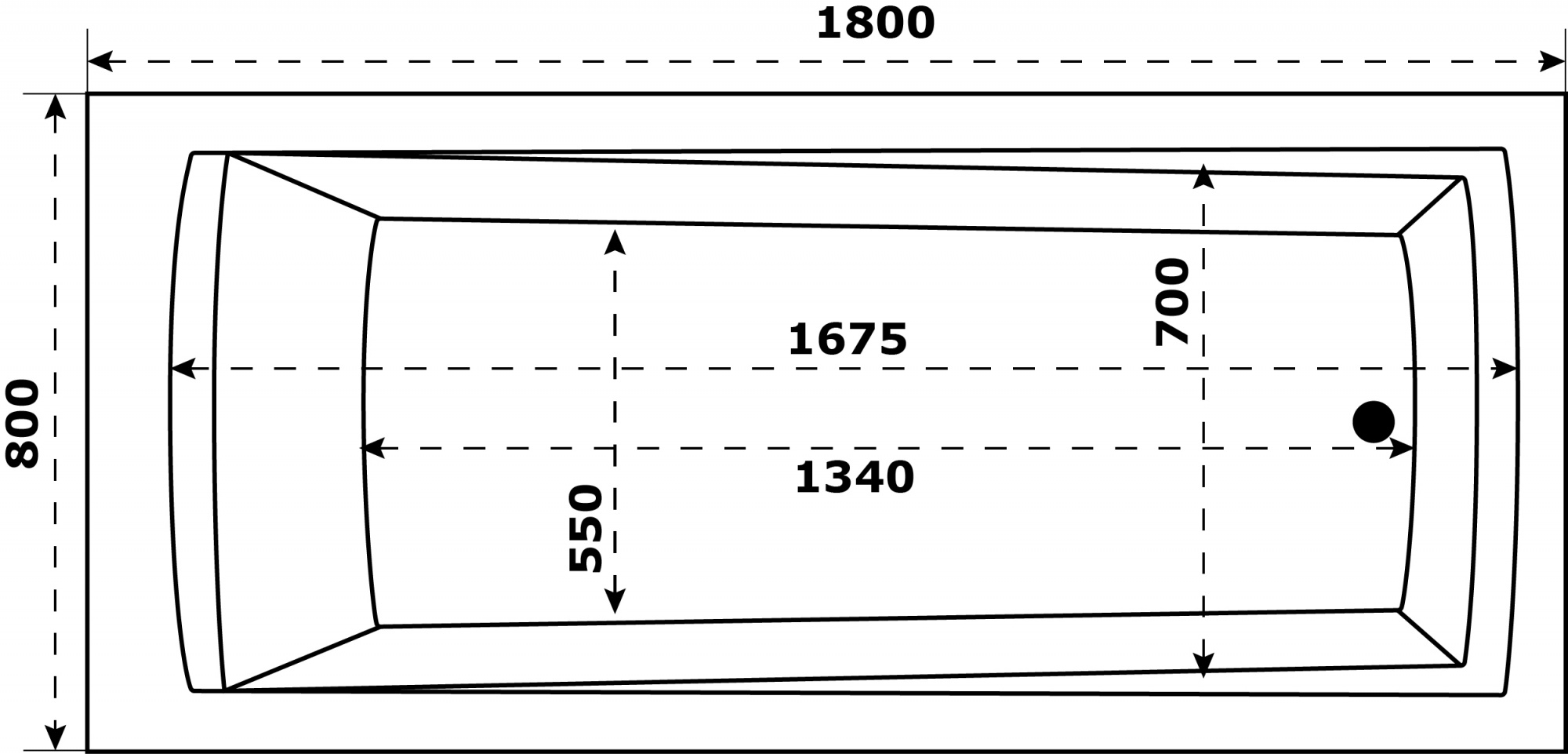 Акриловая ванна 180х80 см Azario Бали БАВ0005 белая