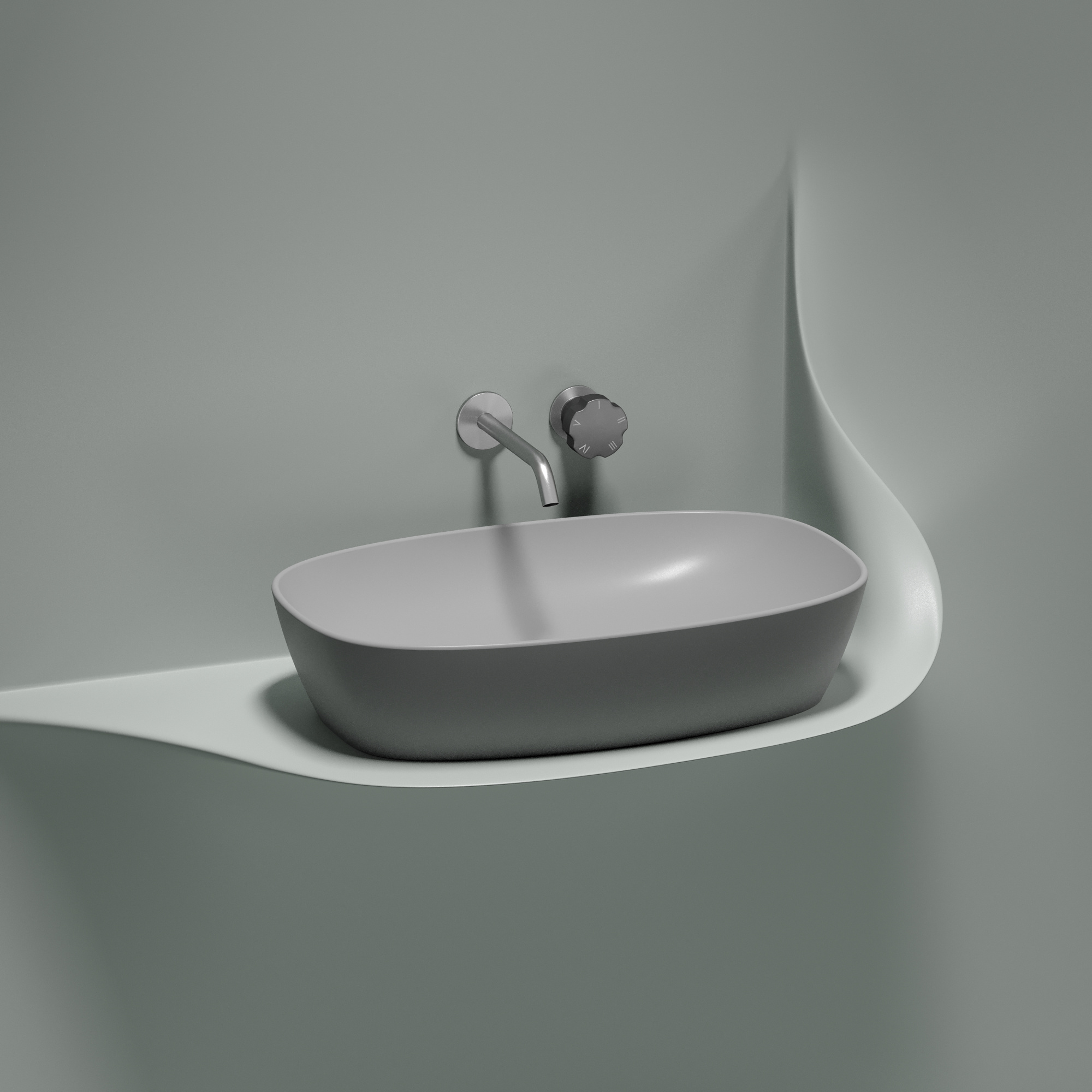 Раковина Ceramica Nova Element 60 см CN6049MSG серая