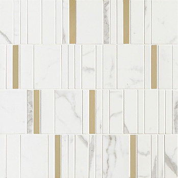 Мозаика Marazzi Italy Allmarble Wall Statuario Mosaico Barcode Lux 40х40