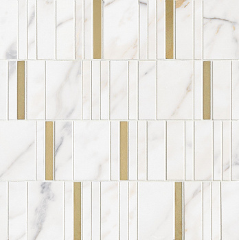 Мозаика Marazzi Italy Allmarble Wall Golden White Mosaico Barcode Lux 40х40
