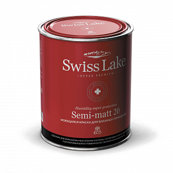 Краска для влажных помещений Semi-matt 20 (Swiss Lake) Моющаяся полуматовая 0,9л