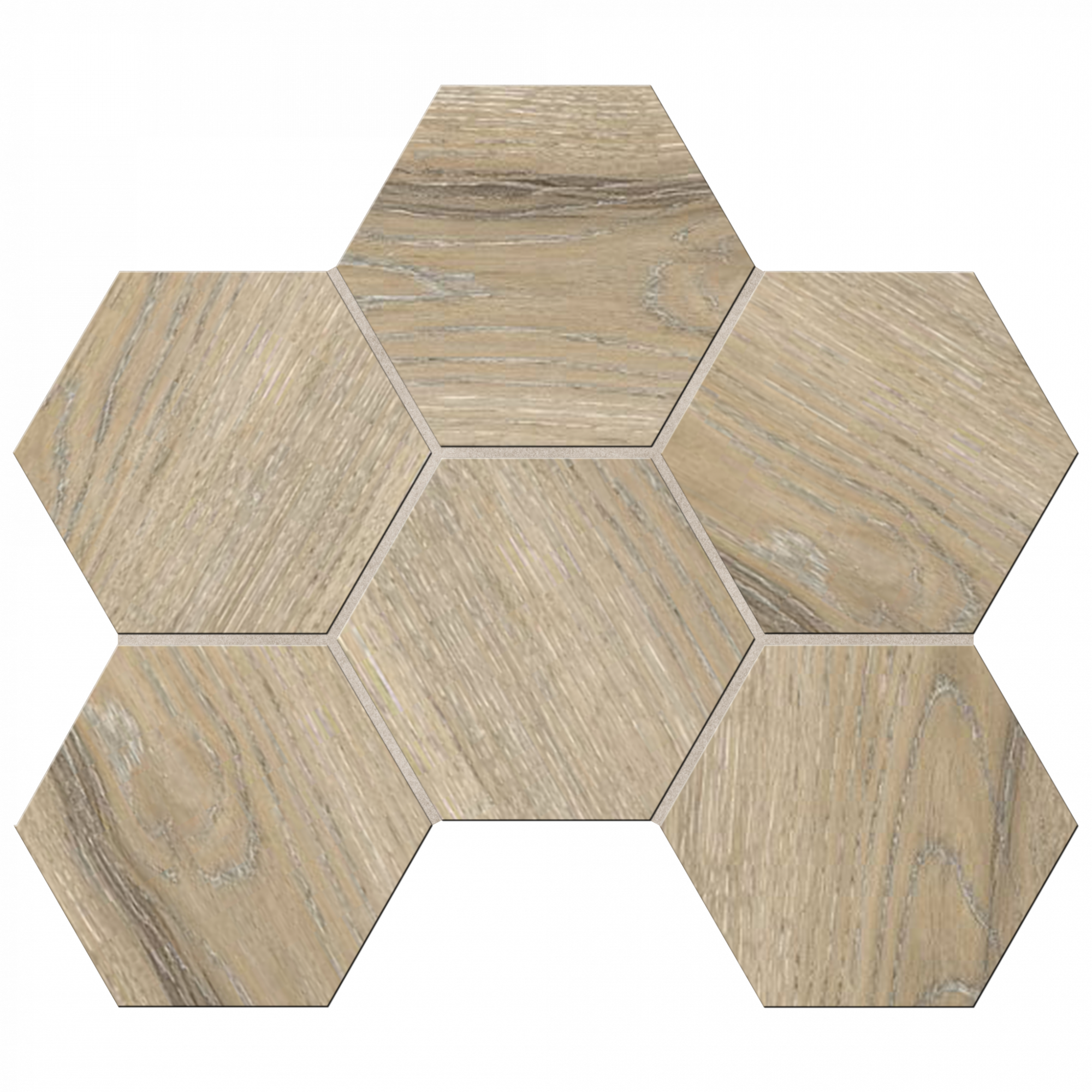 Мозаика Ametis DA02 Hexagon 25x28,5 непол. 10 мм