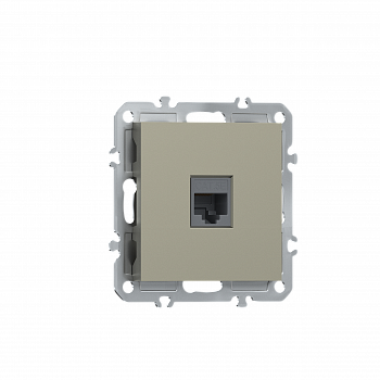 Розетка RJ45 cat.5,  компьютерная на 1 выход,  цвет шампань,  серия A07 Donel