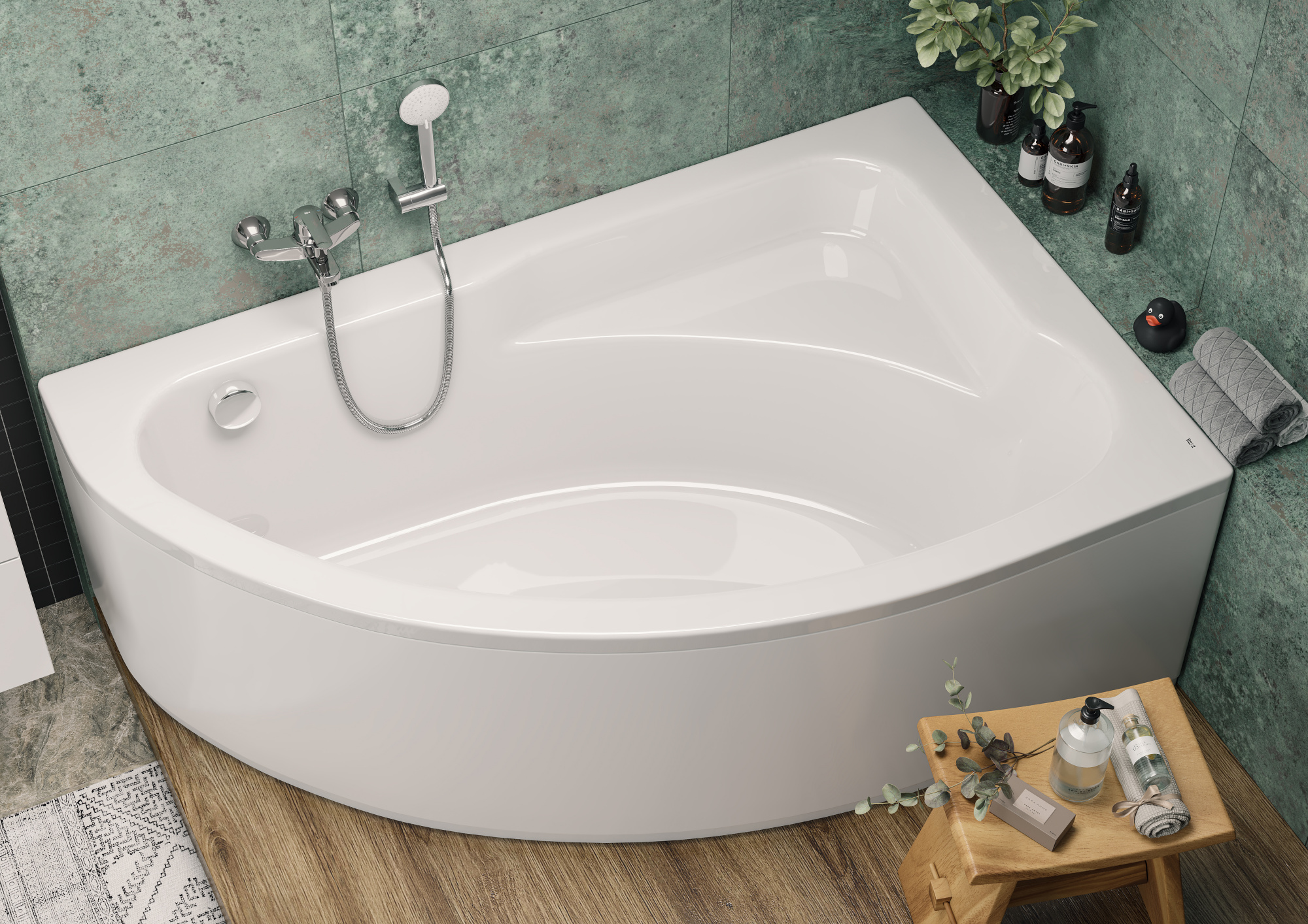 Акриловая ванна Roca Welna 160x100 см L, ZRU9302997