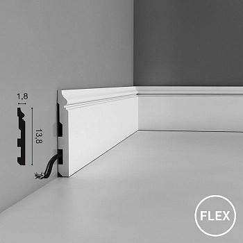 Гибкий плинтус из полиуретана SX118F