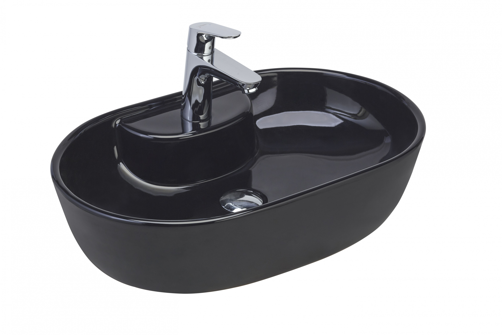 Раковина beWash Bogen 60 см 88611106 глянцевый черный
