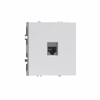 Розетка RJ45 cat.6,  компьютерная на 1 выход,  цвет матовый белый,  серия S08 Donel