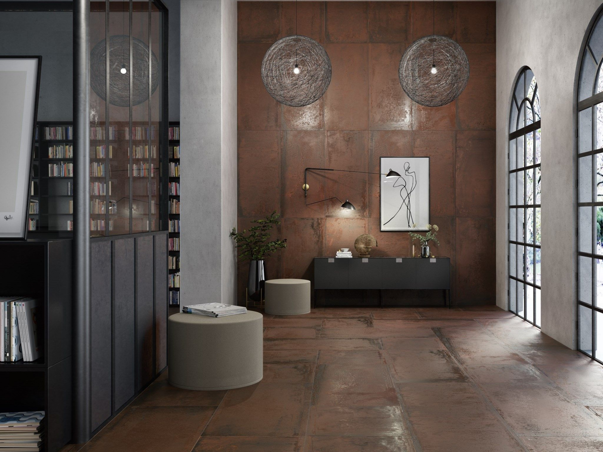 Керамогранит Kerama Marazzi Про Феррум коричневый обрезной 20х80