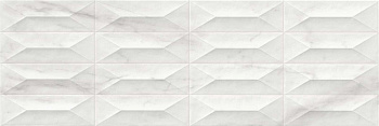 Керамическая плитка Marazzi Italy Плитка Marbleplay White Struttura Gem 3D Rett. 30х90
